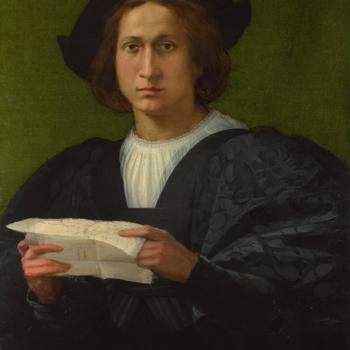 Portrait of a Young Man holding a Letter