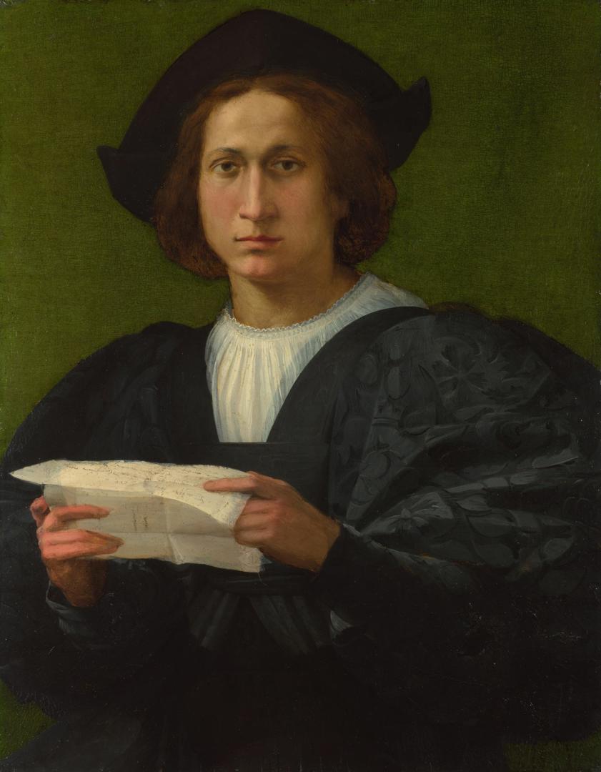 Portrait of a Young Man holding a Letter by Rosso Fiorentino