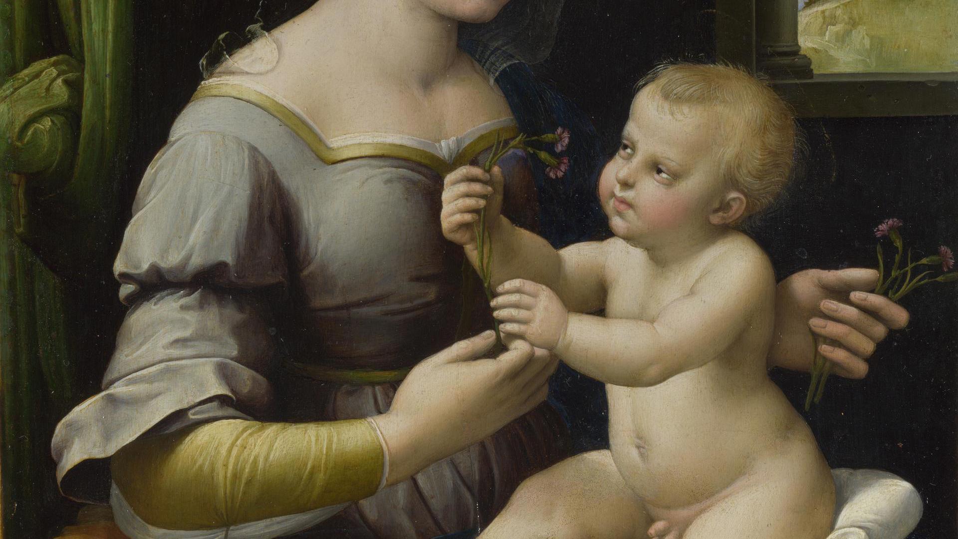 The Madonna of the Pinks ('La Madonna dei Garofani') by Raphael