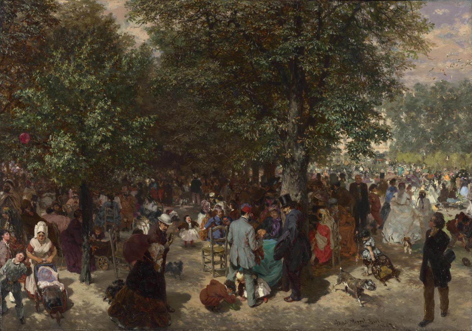 Afternoon in the Tuileries Gardens by Adolph Menzel