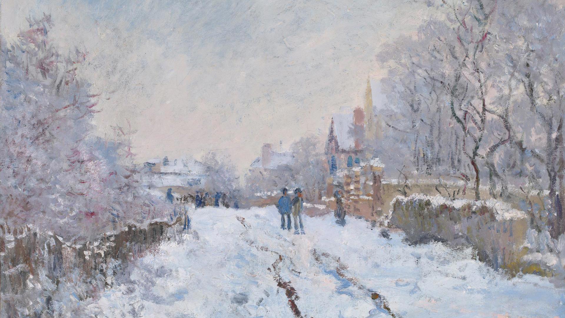Snow Scene at Argenteuil by Claude Monet