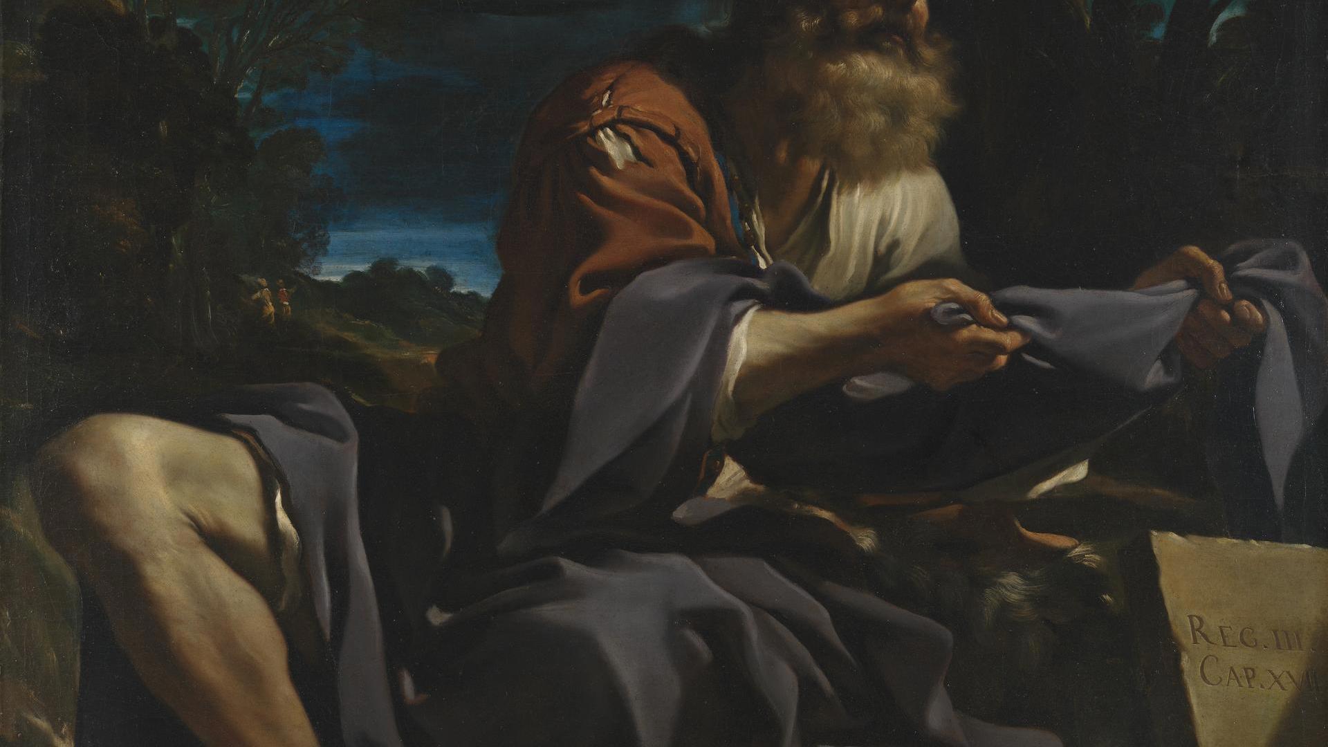 Elijah fed by Ravens by Guercino