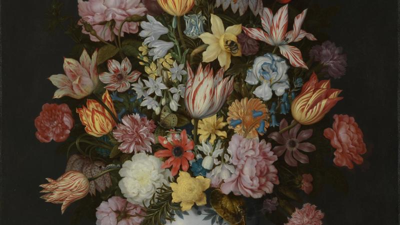 Ambrosius Bosschaert the Elder, 'A Still Life of Flowers in a Wan-Li Vase', 1609-10