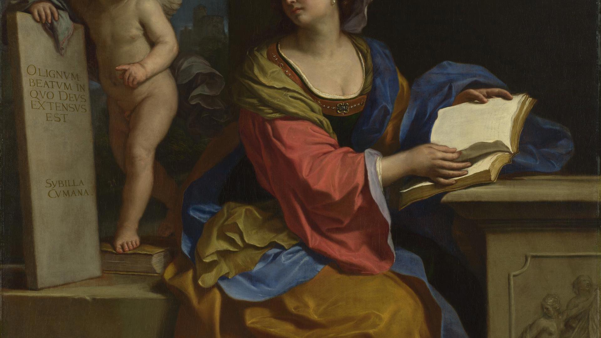 The Cumaean Sibyl with a Putto by Guercino