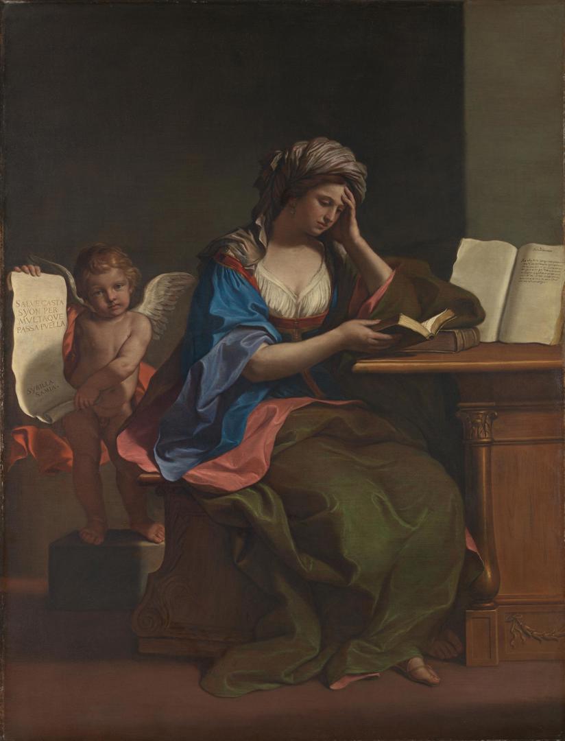 The Samian Sibyl with a Putto by Guercino