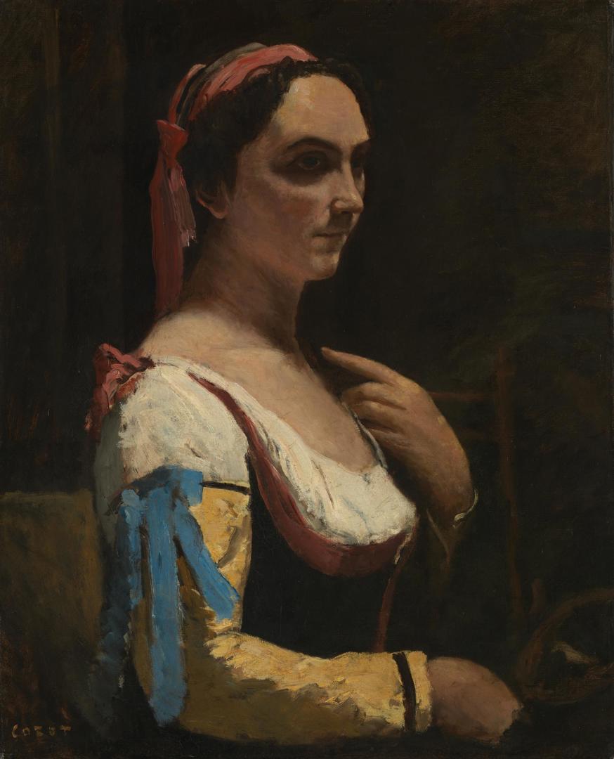 Italian Woman by Jean-Baptiste-Camille Corot