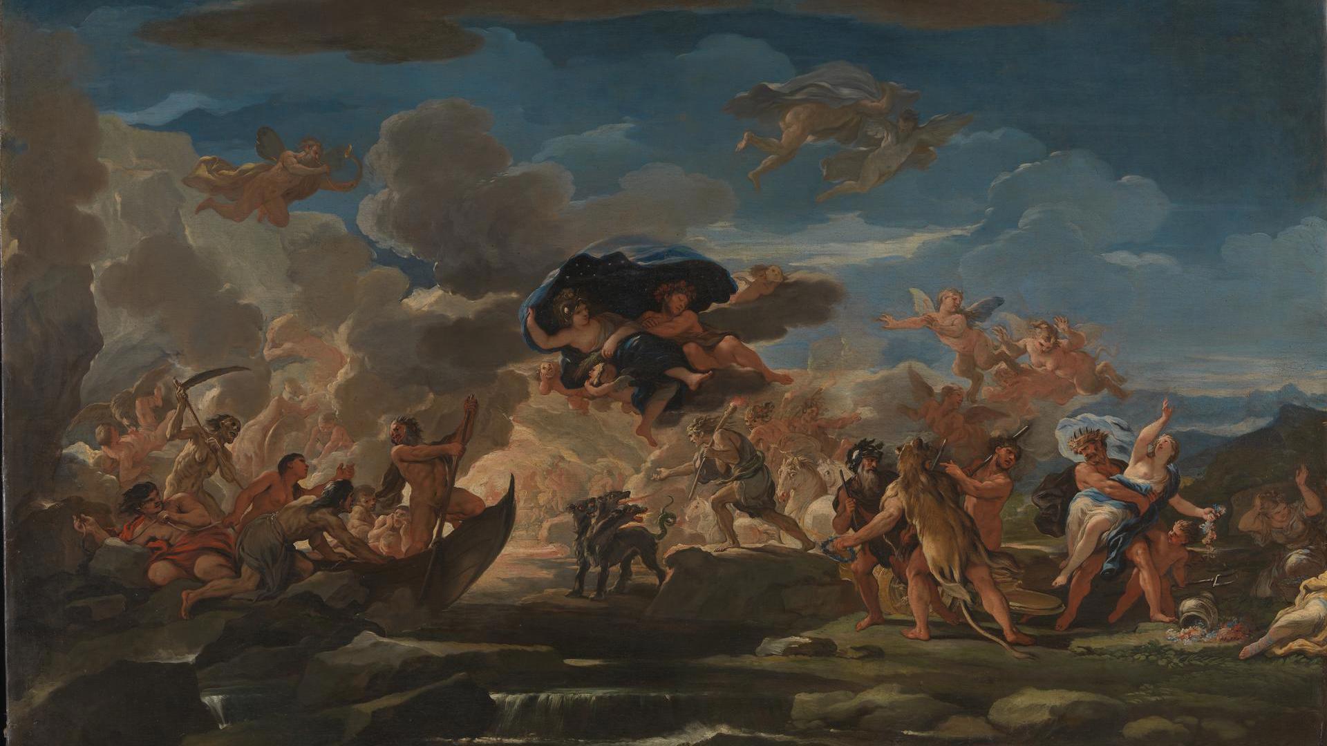 Mythological Scene with the Rape of Proserpine by Luca Giordano