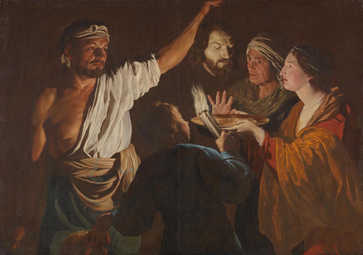 Salome receives the Head of John the Baptist by Matthias Stom