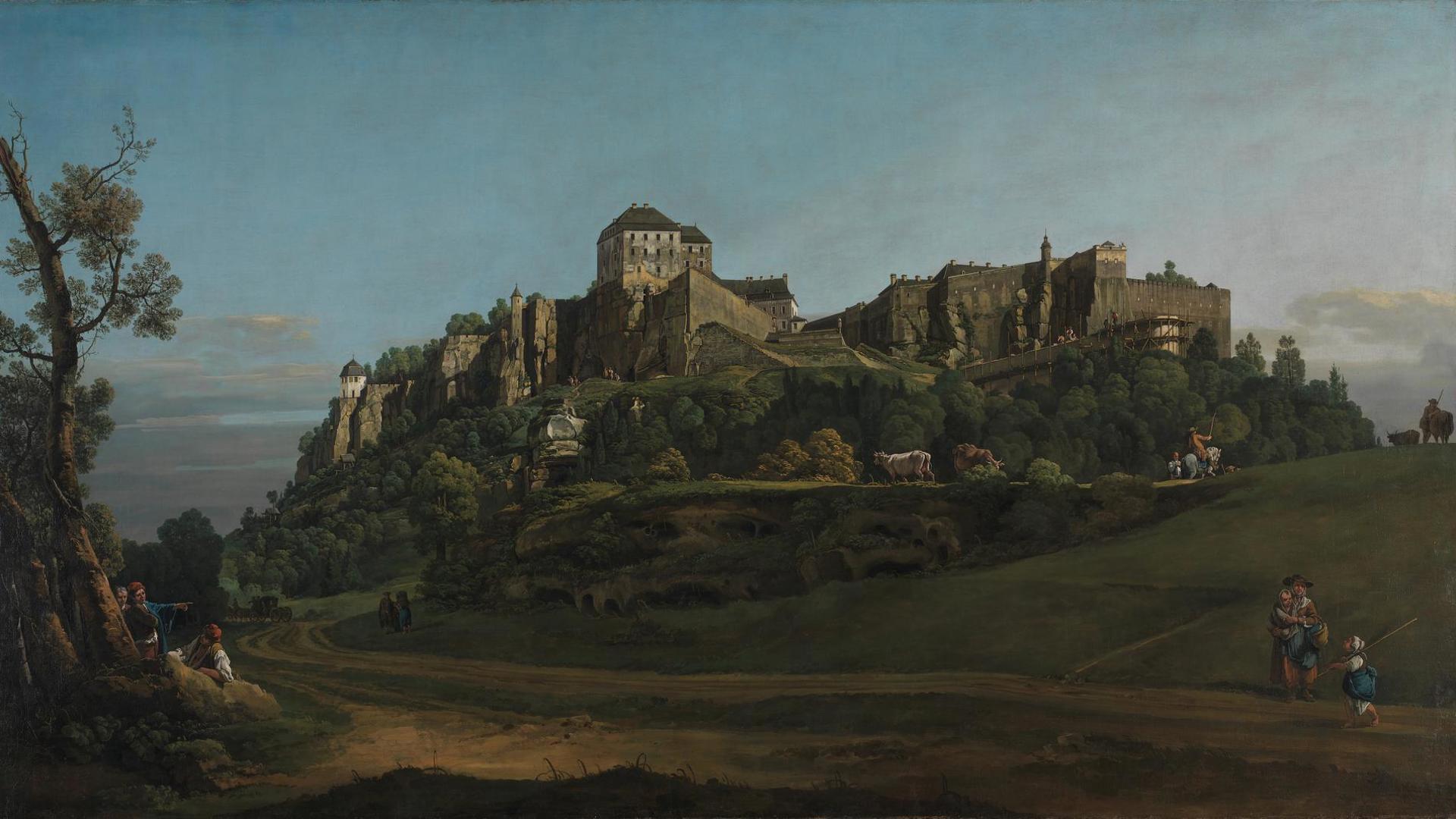 The Fortress of Königstein from the North by Bernardo Bellotto