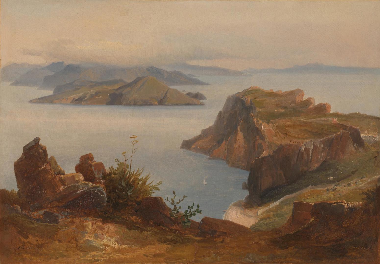 View of Capri from Anacapri by Charles Rémond