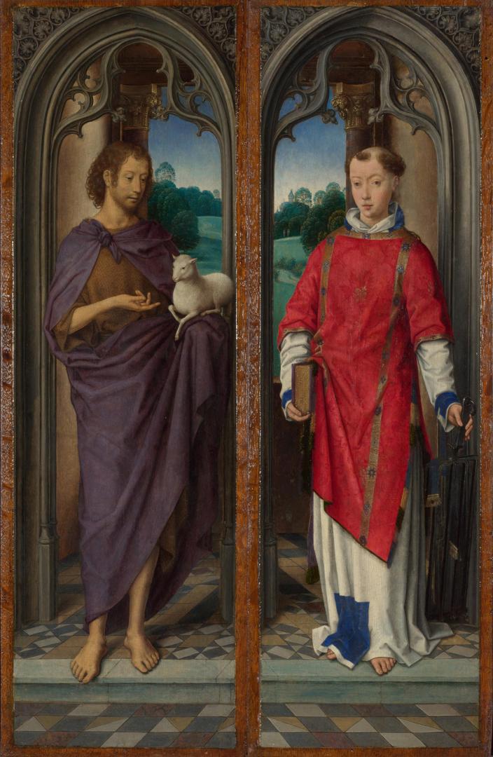 Two Panels from a Triptych by Hans Memling