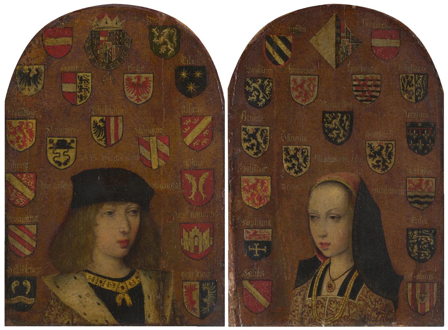 Diptych: Philip the Handsome and Margaret of Austria by Probably by Pieter van Coninxloo