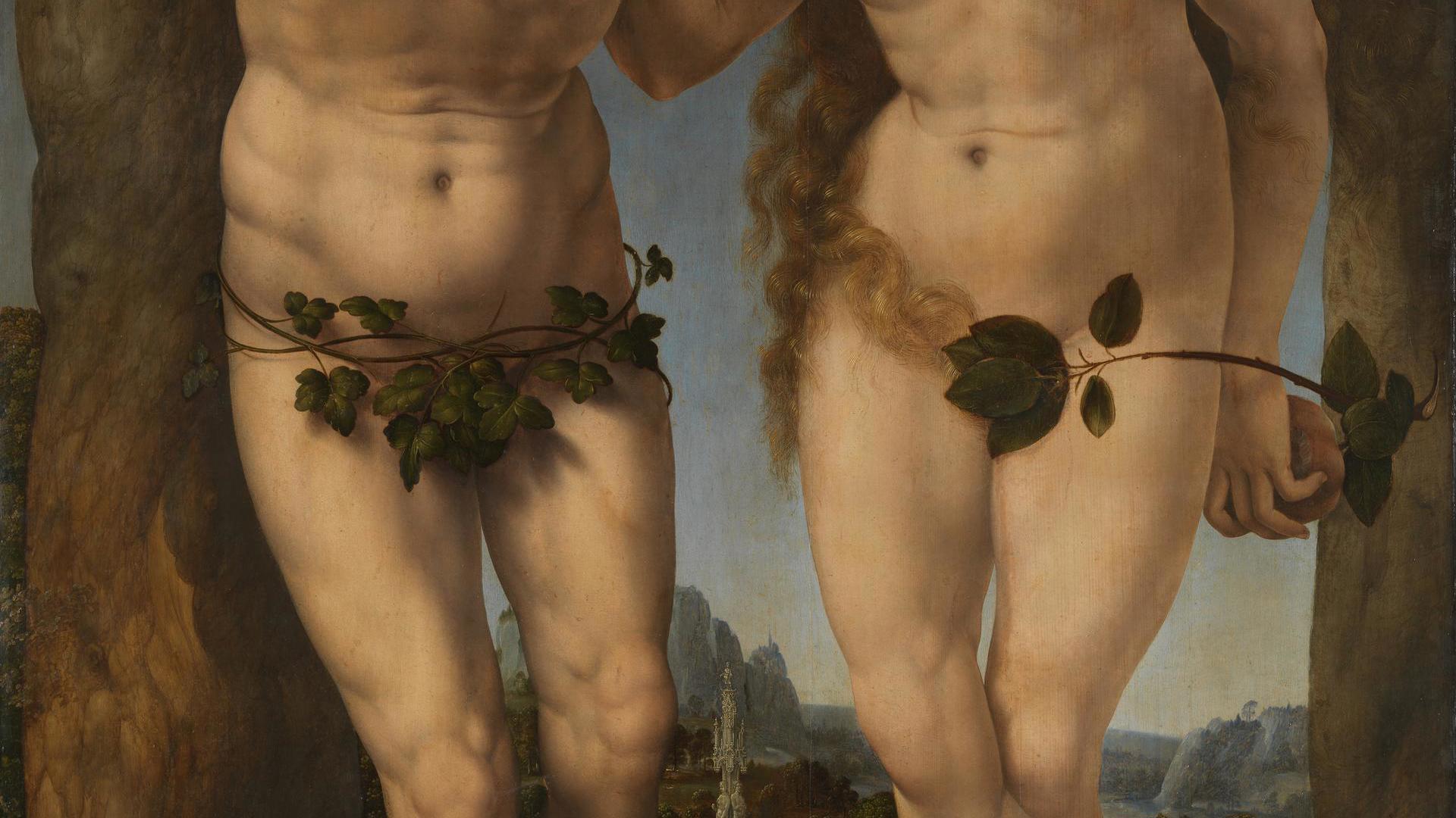 Adam and Eve by Jan Gossaert (Jean Gossart)