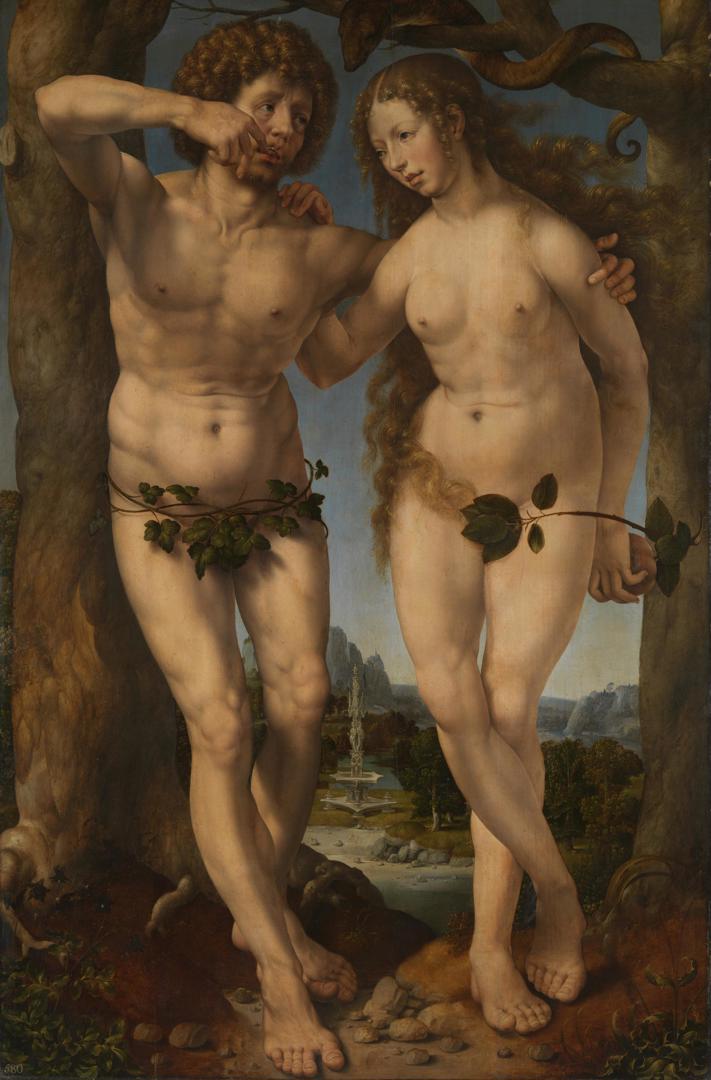 Adam and Eve by Jan Gossaert (Jean Gossart)