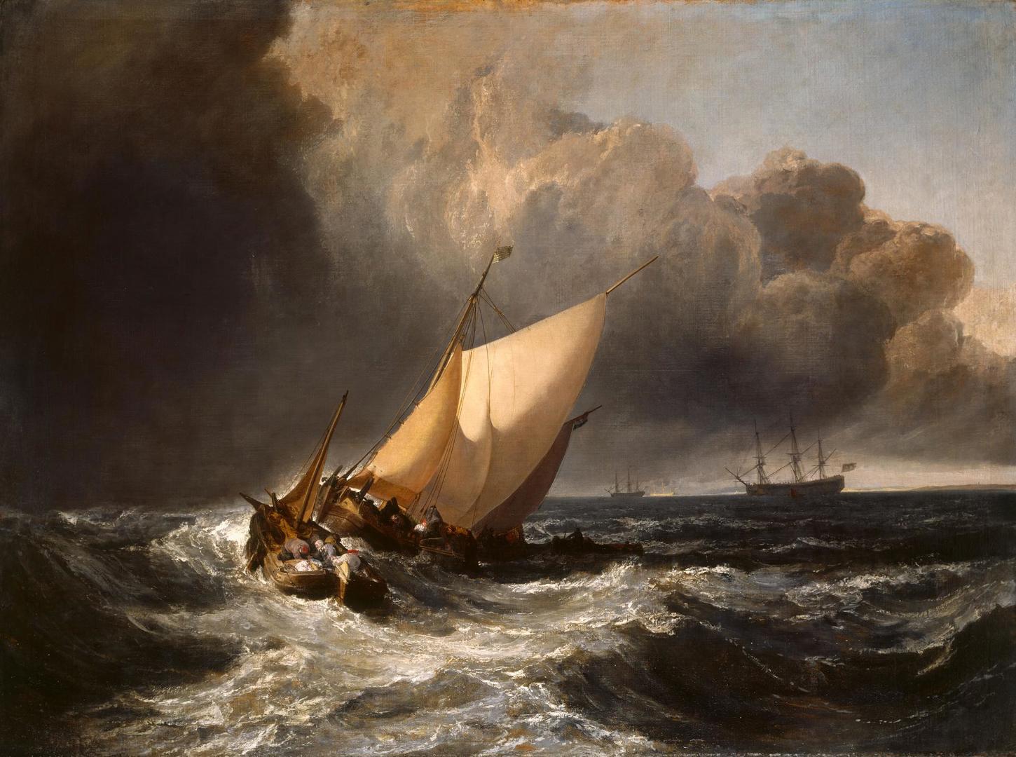 Dutch Boats in a Gale ('The Bridgewater Sea Piece') by Joseph Mallord William Turner
