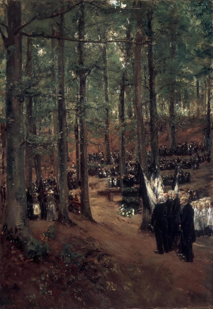 Memorial Service for Kaiser Friedrich at Kösen by Max Liebermann