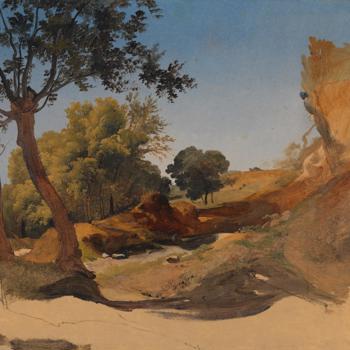 Landscape with Trees and Rocks