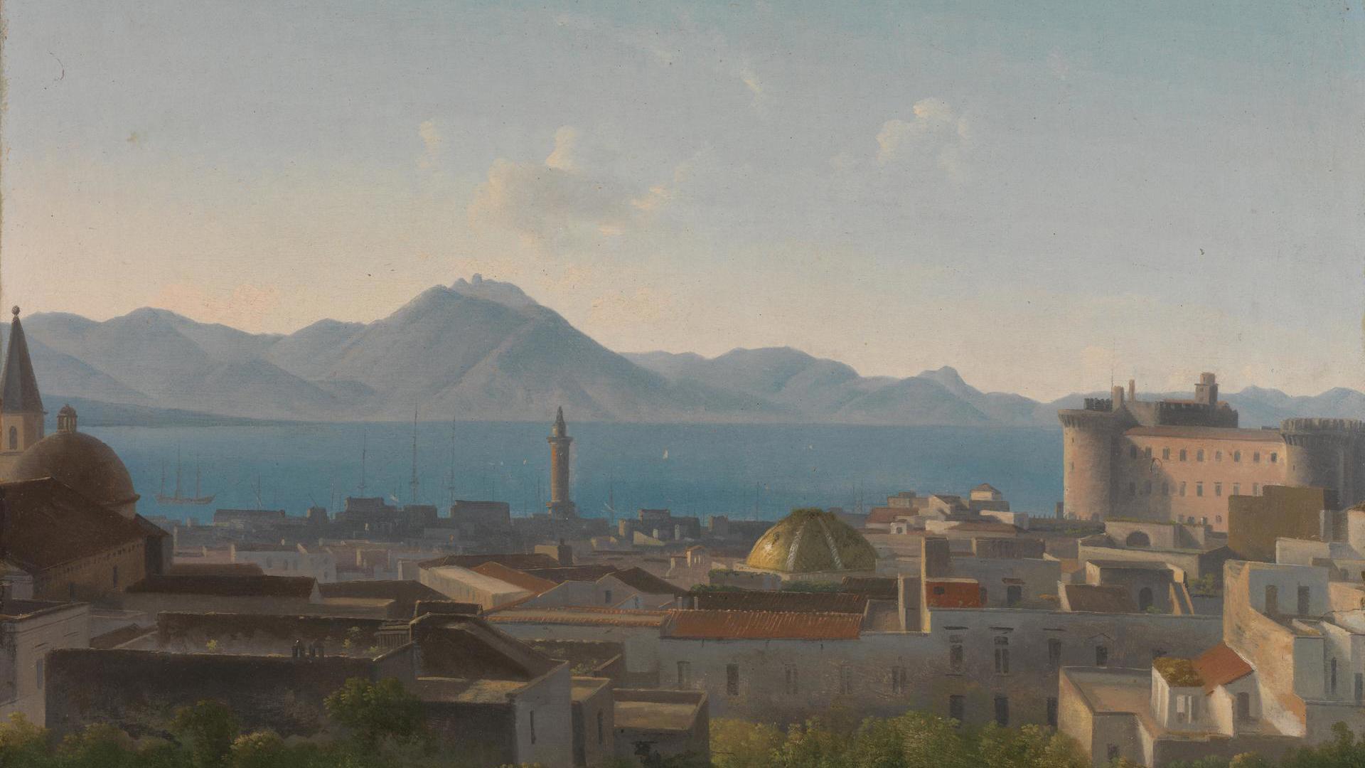 Panoramic View of the Bay of Naples by Alexandre-Hyacinthe Dunouy