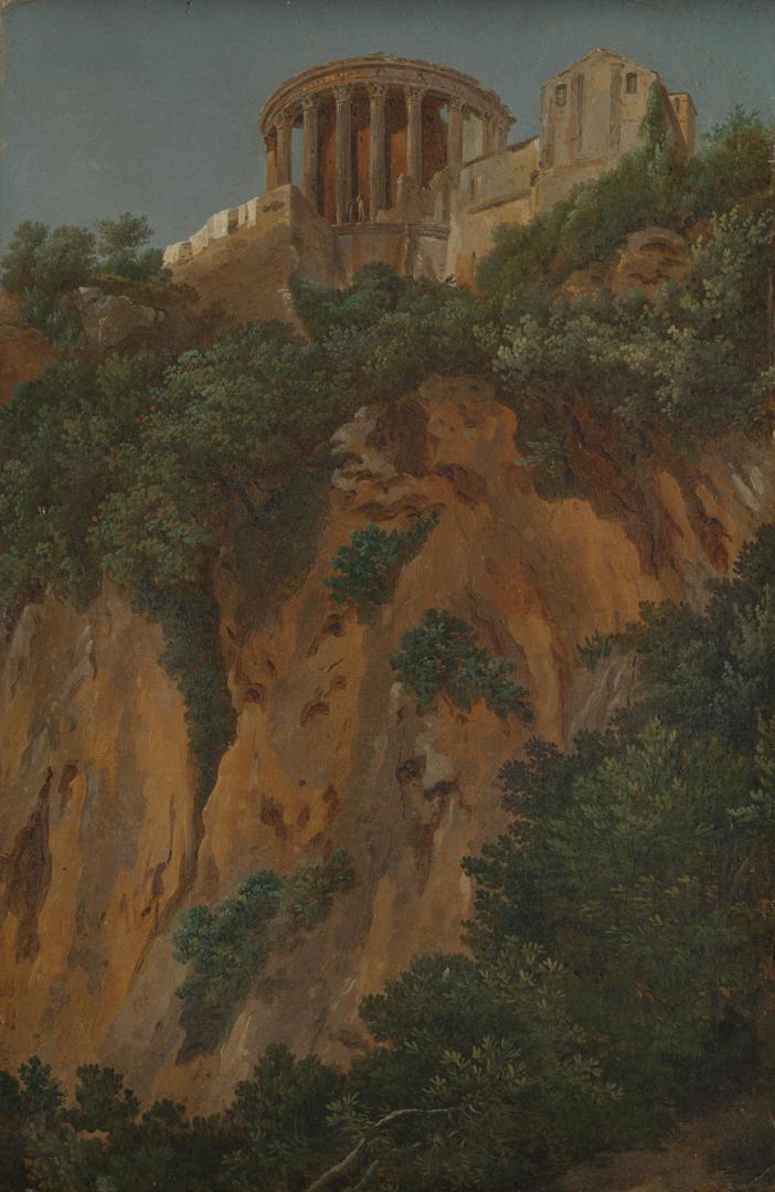 The Temple of Vesta at Tivoli seen from the Gorge by French
