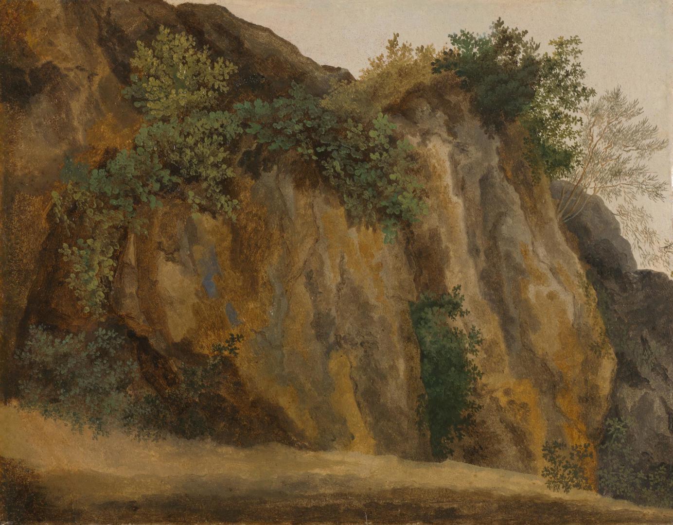 Cliff at Vicovaro by probably by Louis Gauffier