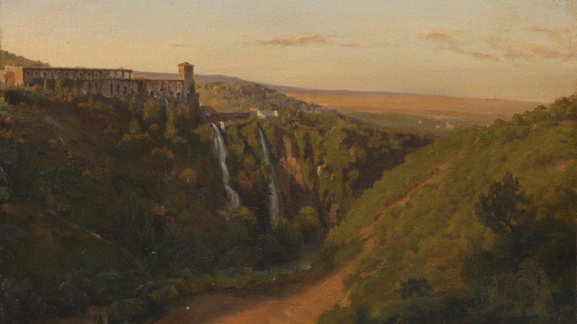A Distant View of Tivoli by Antoine-Victor-Edmond-Madeleine Joinville