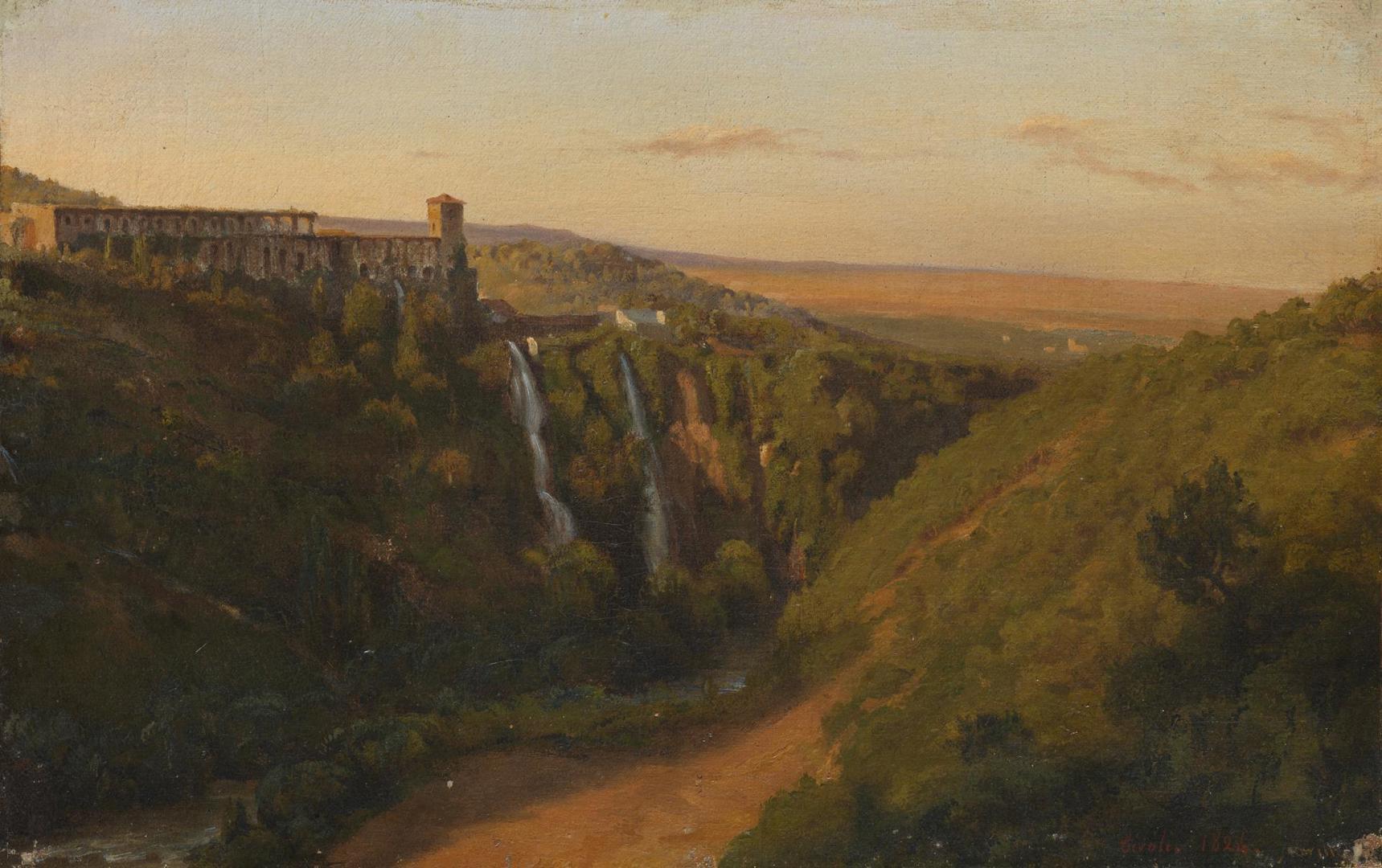 A Distant View of Tivoli by Antoine-Victor-Edmond-Madeleine Joinville