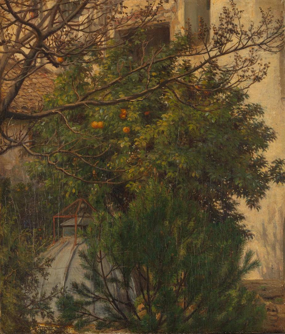 A Courtyard in Rome by Claus Anton Kølle