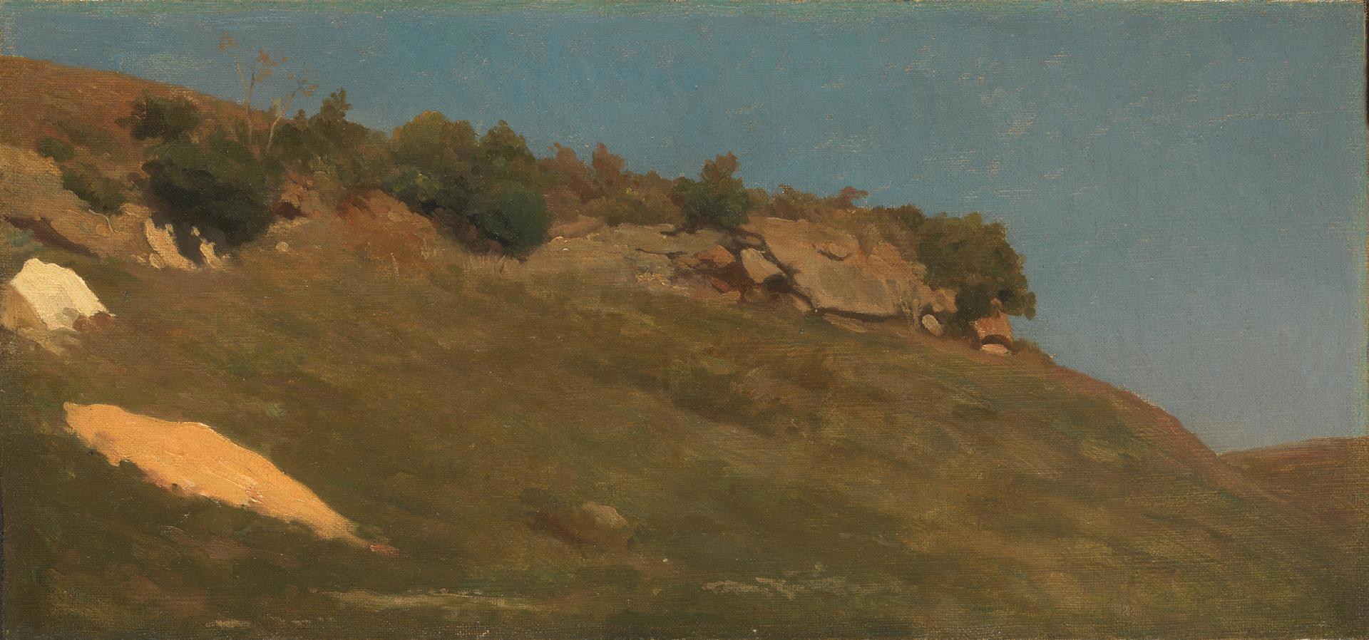 An Outcrop in the Campagna by Frederic, Lord Leighton