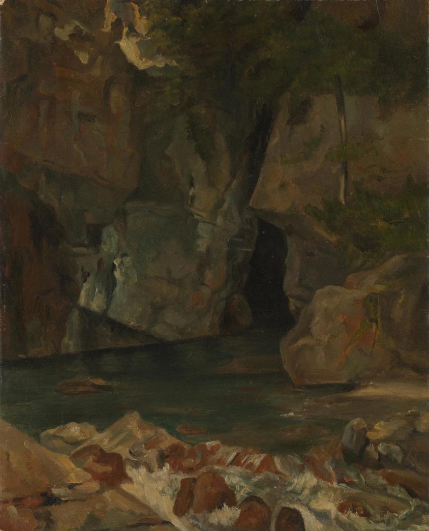 A Torrent in a Rocky Gorge by Achille-Etna Michallon