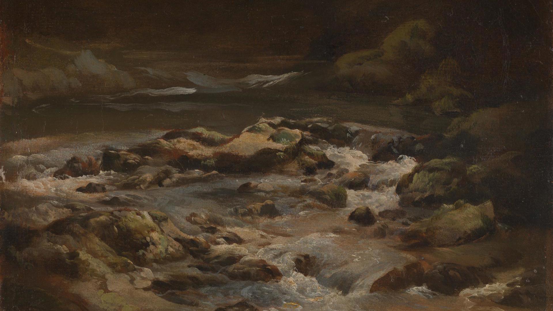A Trout Stream by Philip Reinagle