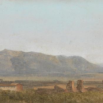 Mountainous Landscape with Ruins and Buildings