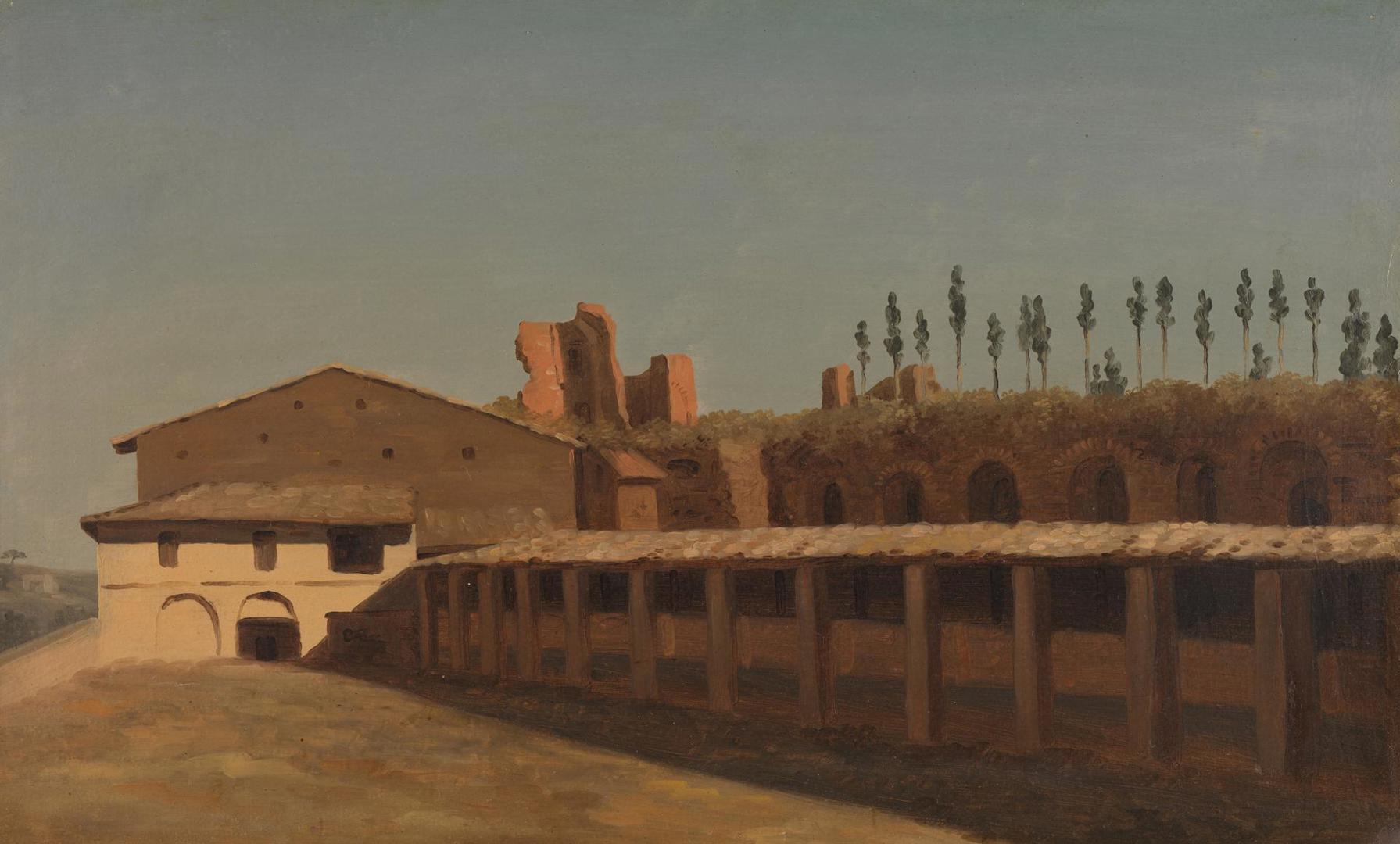 Cow-Shed and Houses on the Palatine Hill by Pierre-Henri de Valenciennes