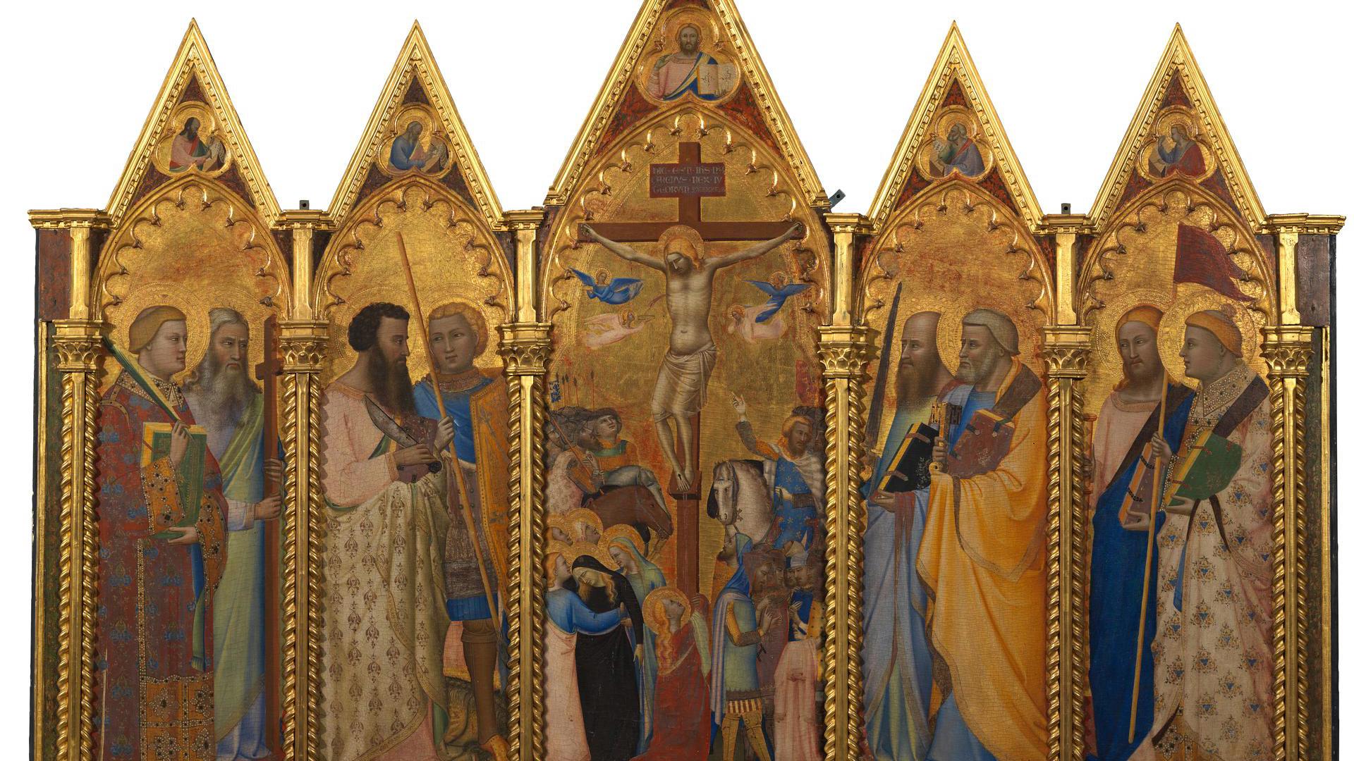 «Распятие со святыми» (Кембридж, художественный музей Фогг), 1310-20 гг.