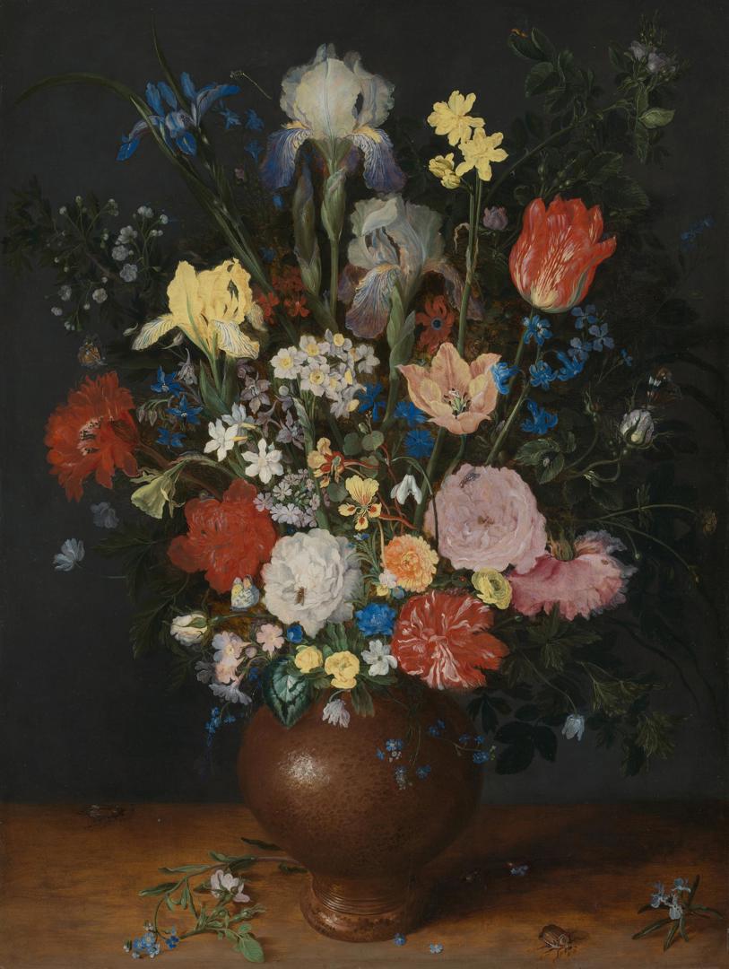 Bouquet in a Clay Vase by Jan Brueghel the Elder