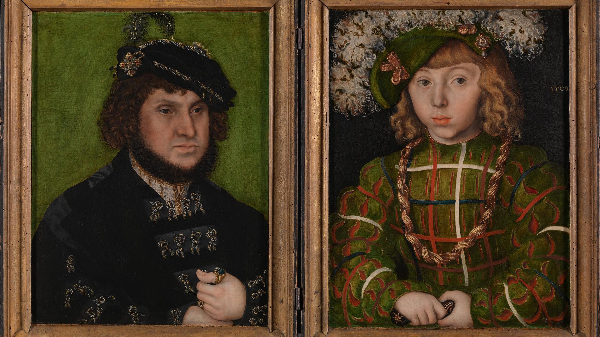 Diptych: Two Electors of Saxony by Lucas Cranach the Elder
