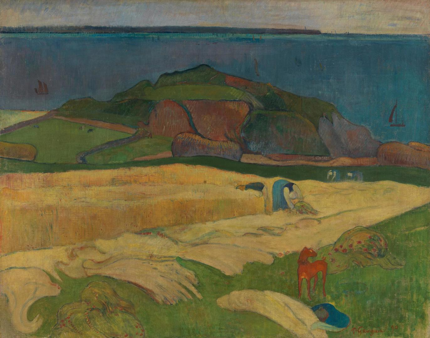 Harvest: Le Pouldu by Paul Gauguin