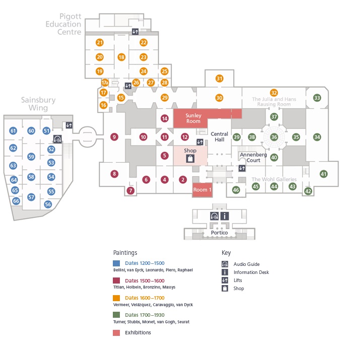 Level 2 Floorplans National Gallery, London