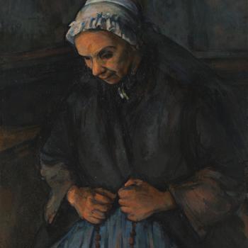 An Old Woman with a Rosary