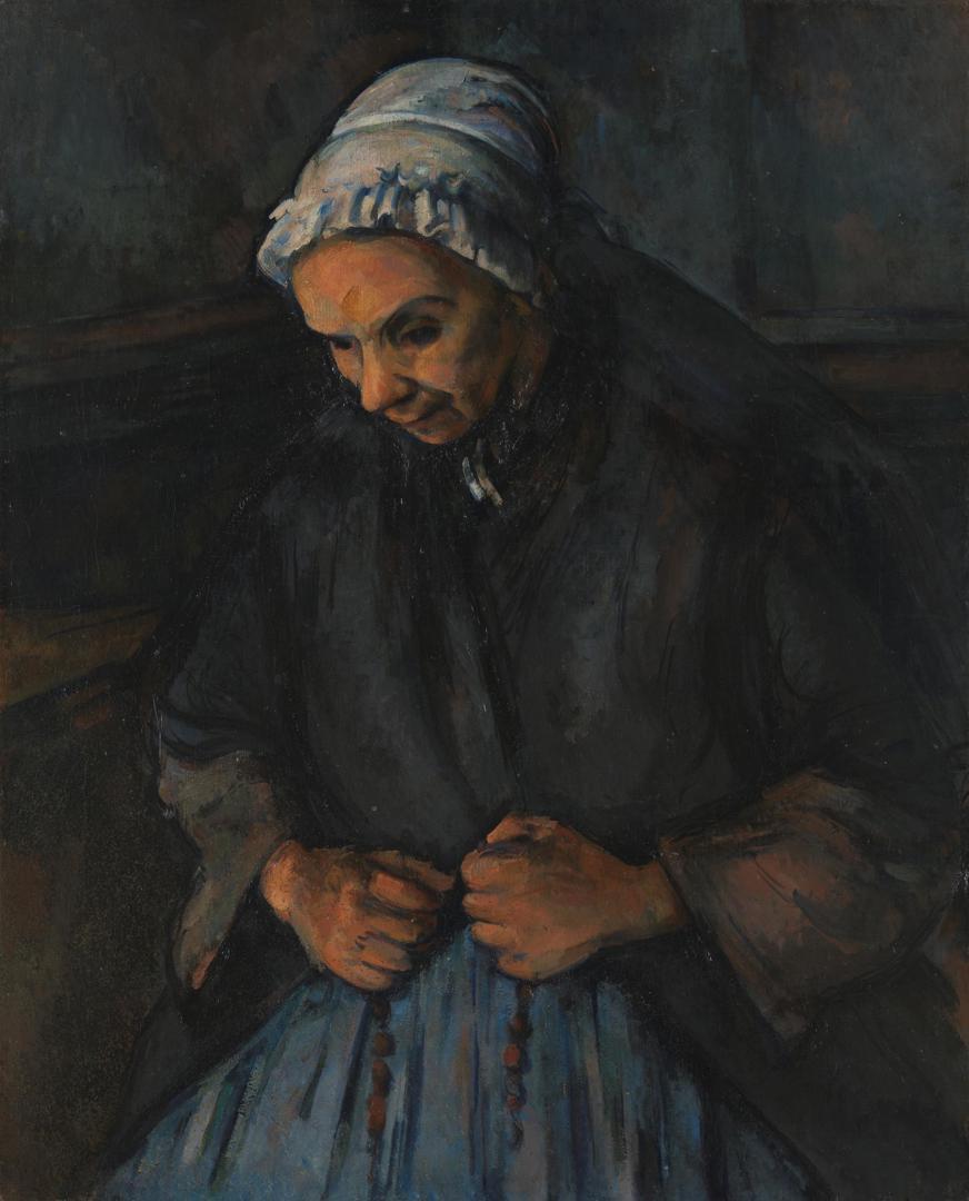 An Old Woman with a Rosary by Paul Cezanne