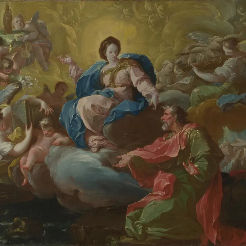 Saint James being visited by the Virgin