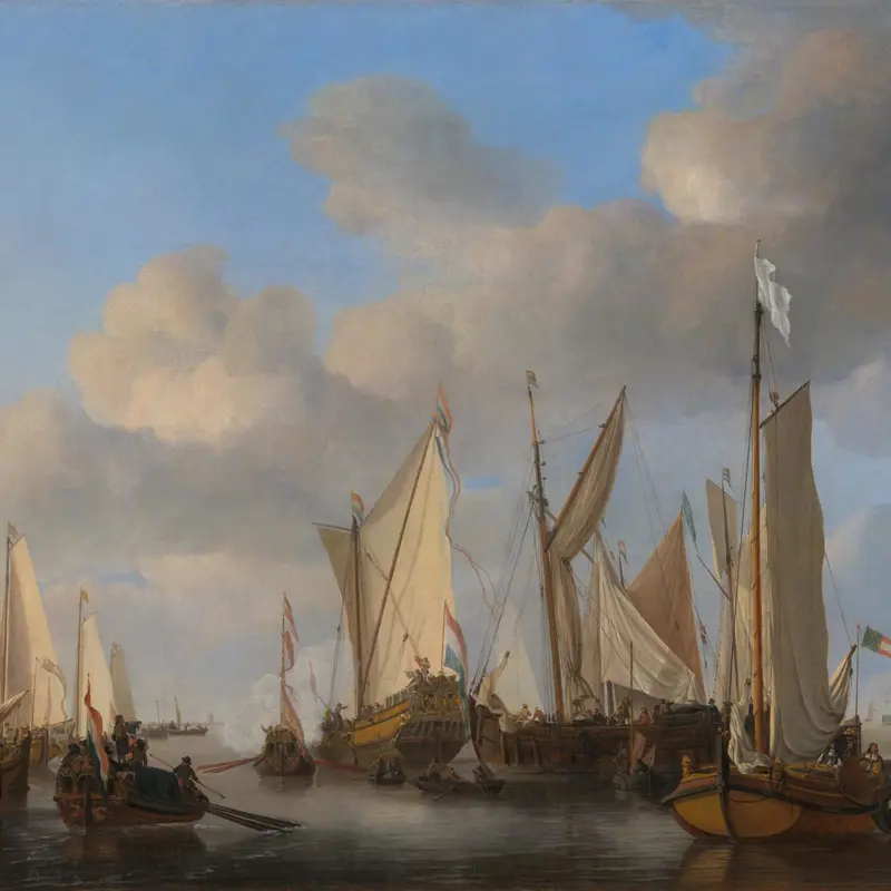 A Dutch Yacht saluting
