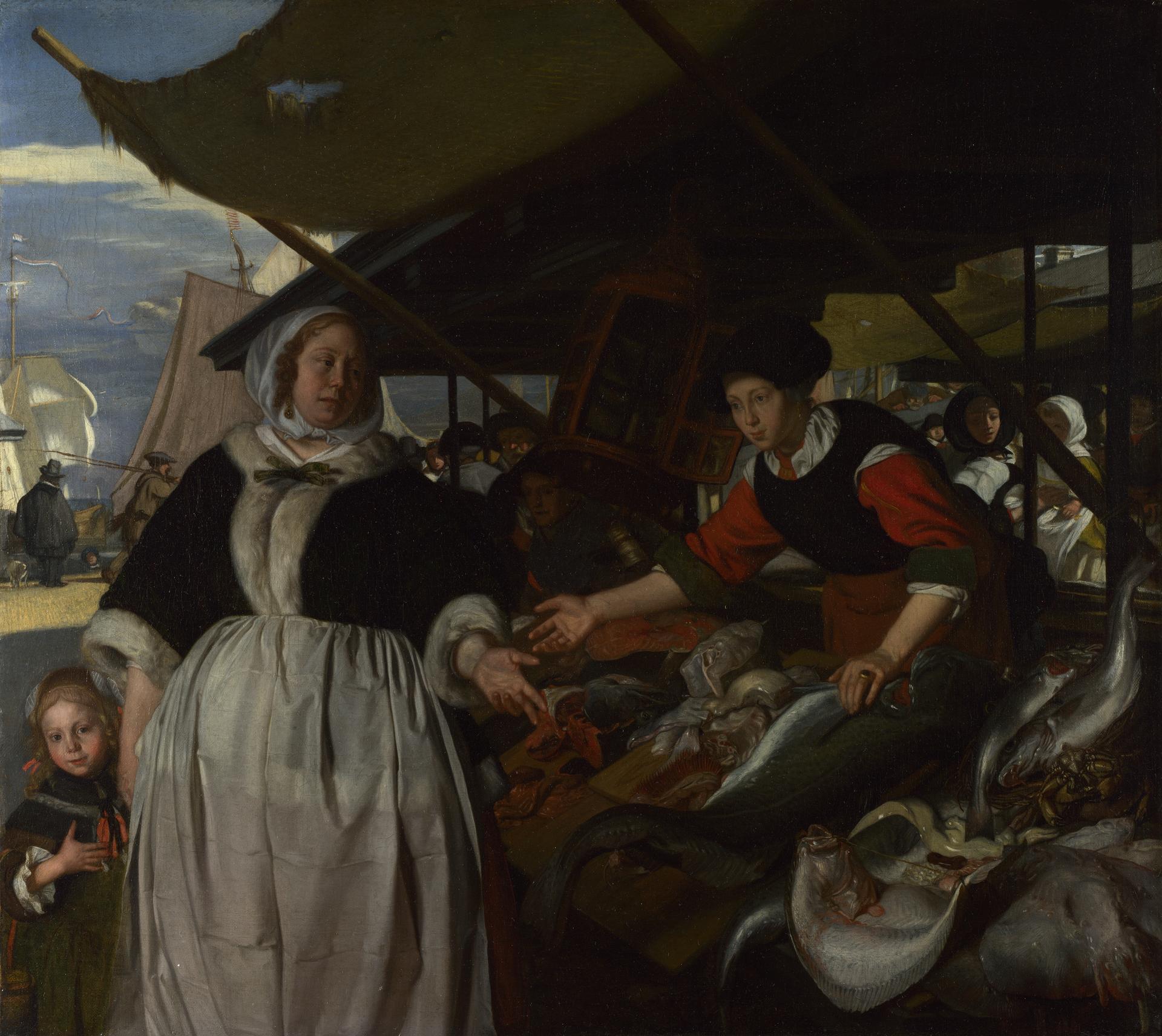 Adriana van Heusden and Daughter at the Fishmarket