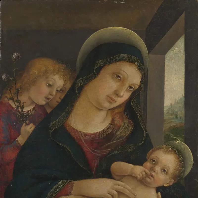 The Virgin and Child with Two Angels