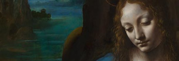 Detail from Leonardo 'The Virgin of the Rocks', about 1491-1508