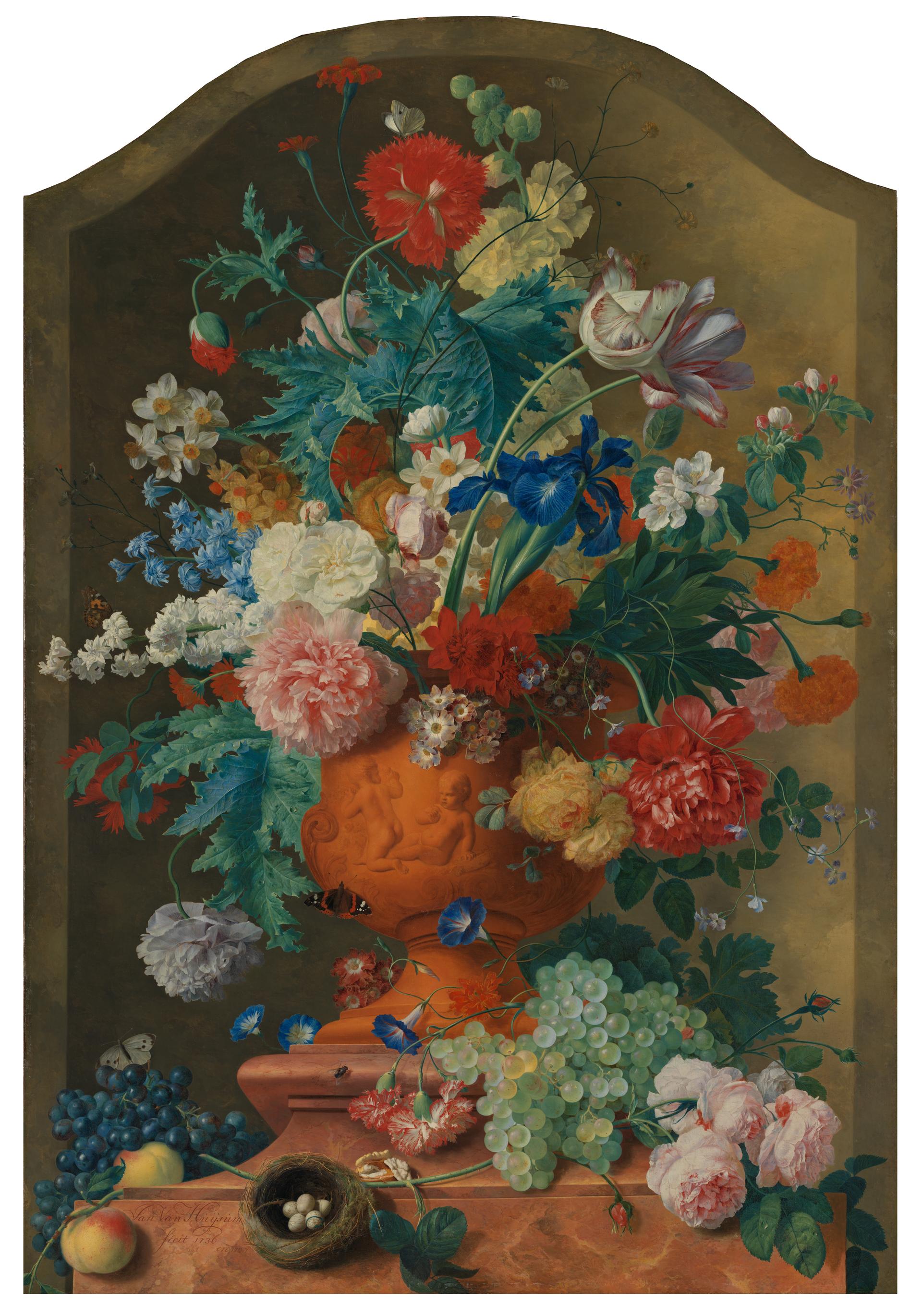 Flowers in a Terracotta Vase