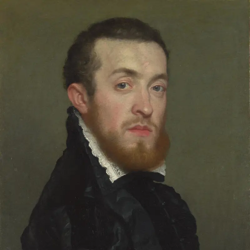 Bust Portrait of a Young Man with an Inscription