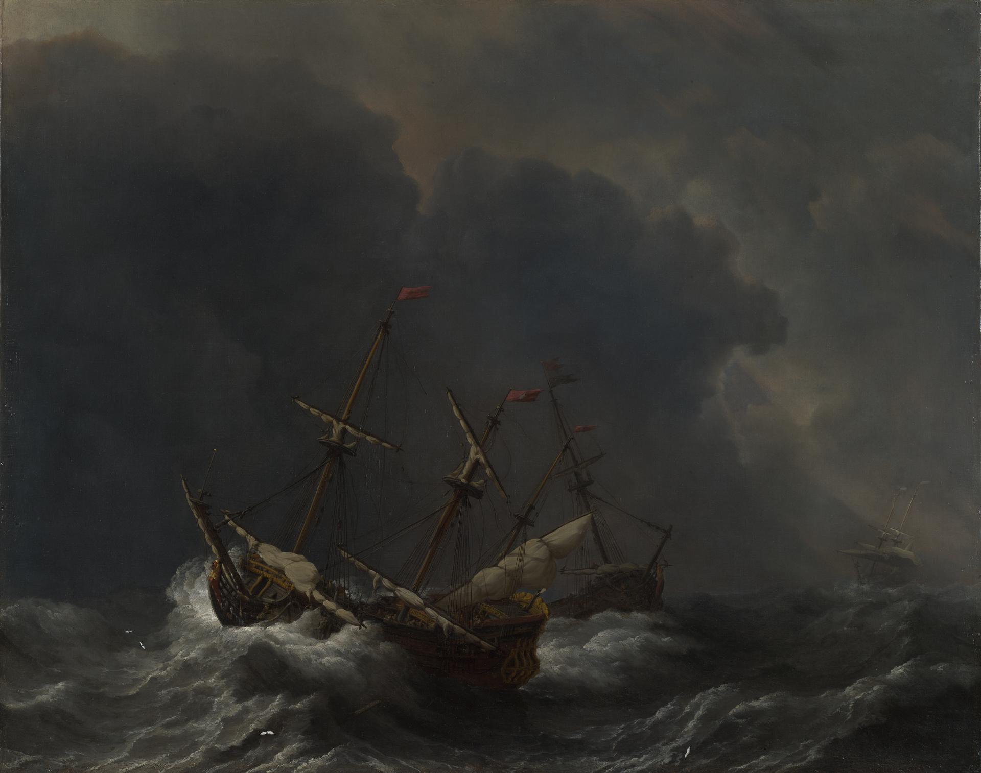 Three Ships in a Gale