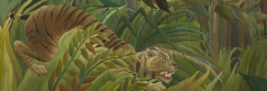 Detail from Henri Rousseau: 'Surprised!', 1891