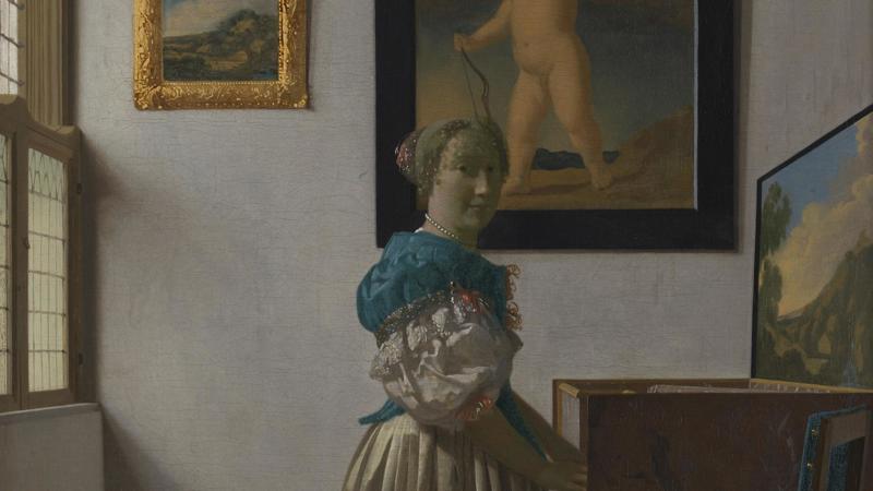 Johannes Vermeer, 'A Young Woman standing at a Virginal', about 1670-2