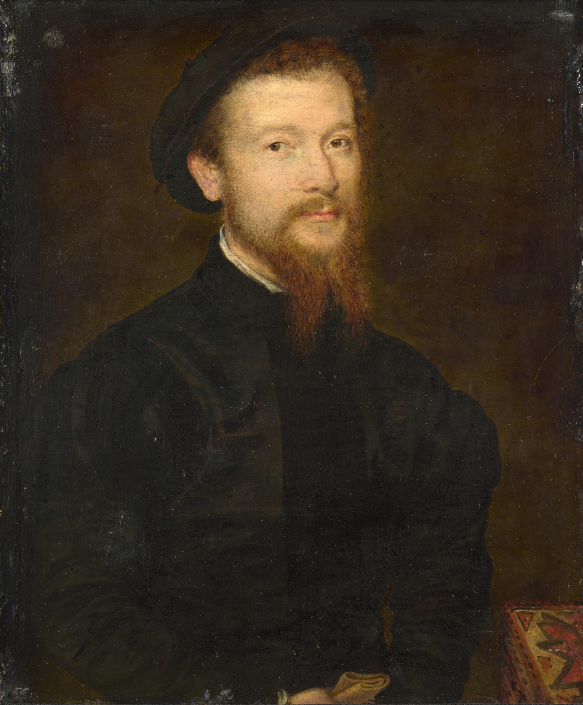 Portrait of a Man holding a Glove